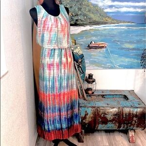 Talia Benson, Italy, Stunning Ombre Maxi Dress, Show-Stopper,Lined, Size Medium
